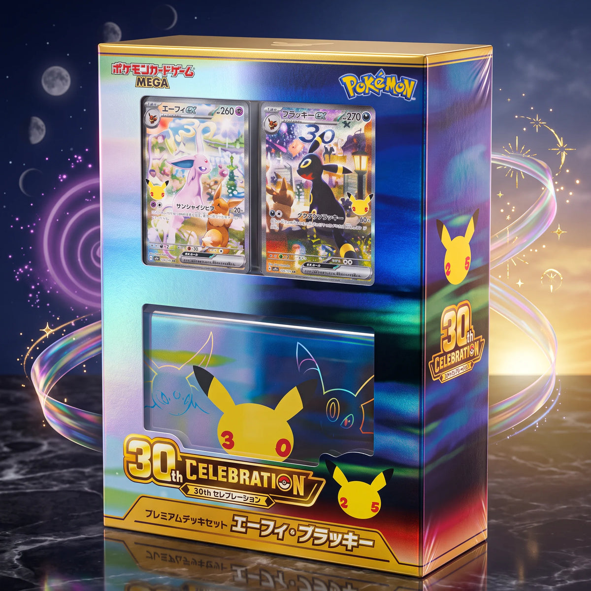 Japanese Pokemon - 30th CELEBRATION Premium Deck Set Espeon and Umbreon