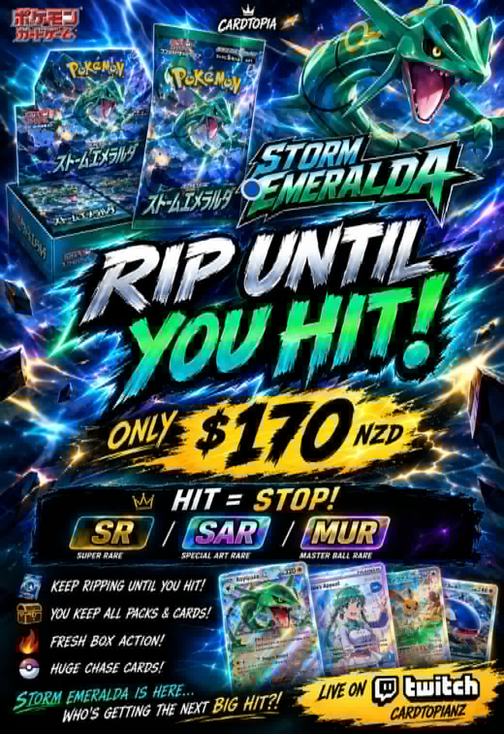 LIVE STREAM - RIP UNTIL YOU HIT - STORM EMERALDA SR ABOVE