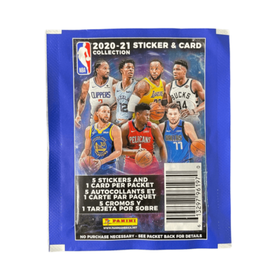 2020-2021 NBA Panini Sticker and Card Collection Booster Pack