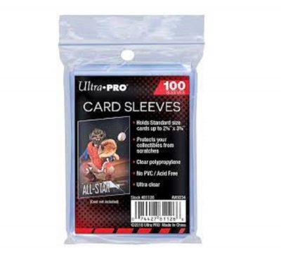 Ultra Pro Soft Card Sleeves 2-5/8" X 3-5/8", Ultra Clear