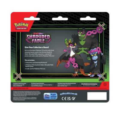 PRE-ORDER: POKÉMON TCG Scarlet & Violet 6.5 Shrouded Fable 3 Pack Blister - Image 2