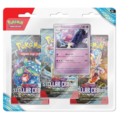 POKÉMON TCG Scarlet & Violet 7 Stellar Crown Three Booster Blister Pack