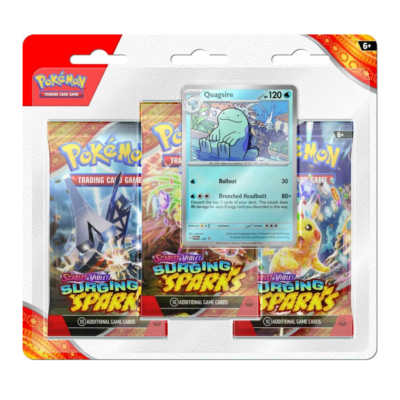 POKÉMON TCG Scarlet & Violet 8 Surging Sparks Three Booster Blister - Image 2