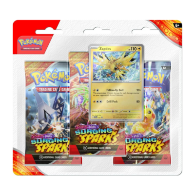 POKÉMON TCG Scarlet & Violet 8 Surging Sparks Three Booster Blister