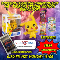 STREAM - LIVE POKEMON FIGHTING CHAMPIONSHIP 141 - Pikachu Special Edition Funko Pop!